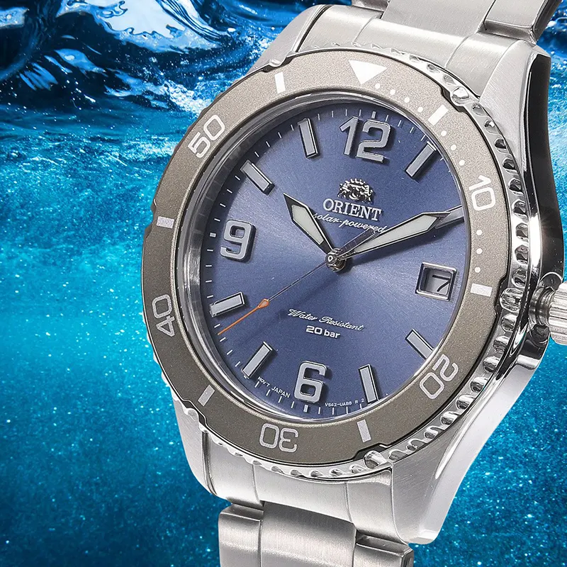 Orient Sports Solar Diver Blue Dial Men's Watch- RA-WJ0002L